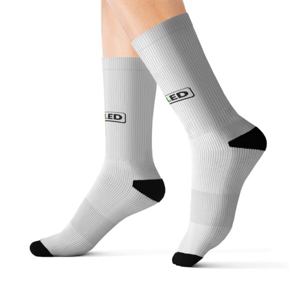SPOILLED Logo Socks | White Ribbed Athletic Design