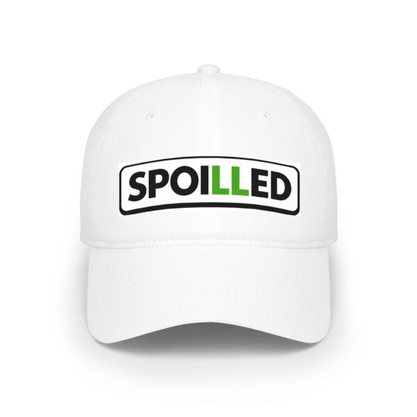 SPOILLED embroidered cap | White low profile baseball cap