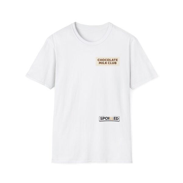 CHOCO MILK CLUB  graphic T-Shirt | minimalist square design, cream tones