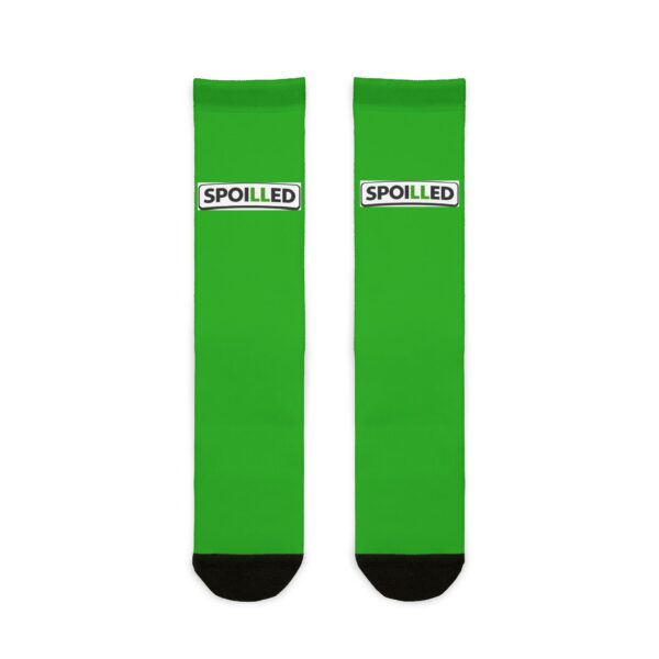 SPOILLED  green crew socks |