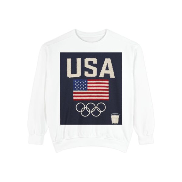 USA Flag Olympic Rings Sweatshirt | American Olympics Crewneck
